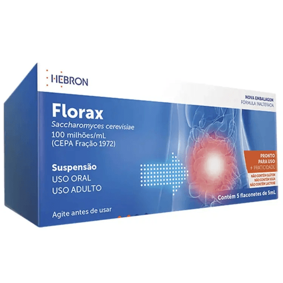 Florax Adulto 100MILHOES/ML Suspensão oral - 5 Flaconetes com 5 mL - Imagem 1